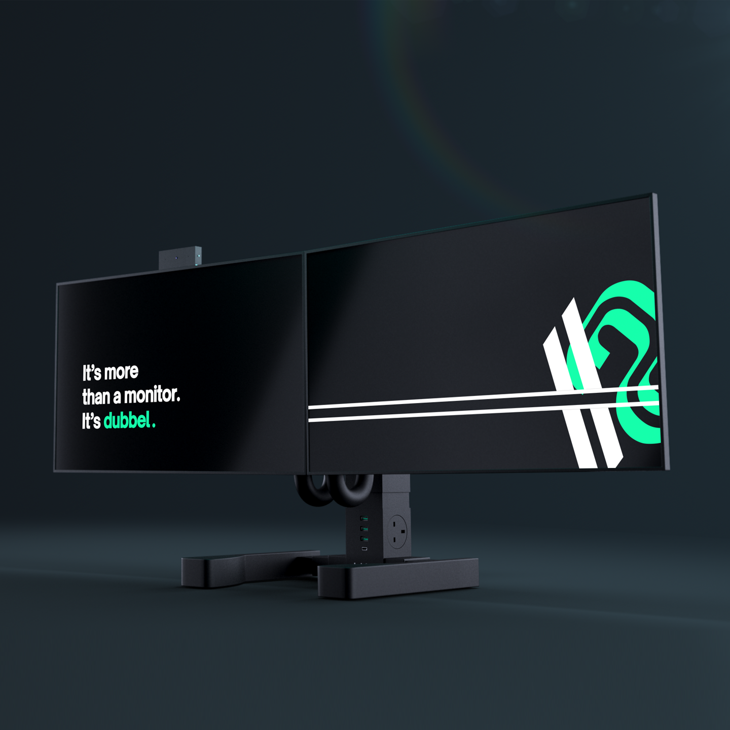 Front angle view of dubbel mute